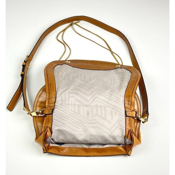 Rebecca Minkoff 10 x 11 x 4 Leather Crossbody Purse Saddle Bag Large Tan Boho - Picture 6 of 16